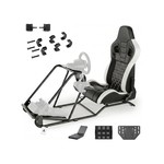 Topika Sim Racing Cockpit With Pedal Adjustable Fits Logitech &Thrustmaster