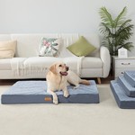 Topika Waterproof Large Dog Bed, Orthopaedic Crate Mat with Plush Cover