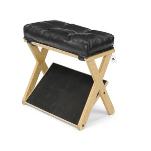 Topika - Foot Rest Under Desk, Ergonomic Wooden Office Foot Stool