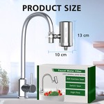 TopikaHome - Stainless Steel Faucet Water Sink Filter with 2 Pieces Cartridges