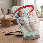 Topika Baby Bouncer with Mosquito Net, Foldable Rocking Chair