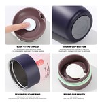 Topika - 350ml 304 Stainless Steel Coffee Cup, Iced Coffee cups for Travel