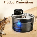 Topika Battery Operated Pet Water Fountain 3L Cordless Pet Water Feeder