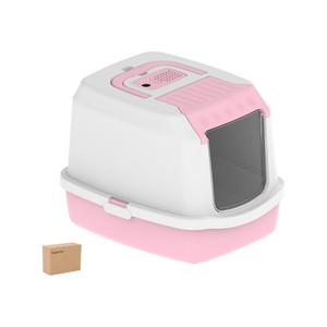 Topika Hooded Cat Litter Box with Scoop, Fully Enclosed, Leak-Proof