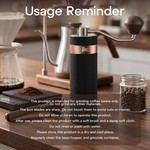 Bincoo - Manual Coffee Grinder Hand Grinder, Adjustable Burr For Pour-Over