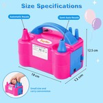 Topika Portable Electric Air Balloon Pump Inflator with 2 Tying Tools