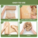 Topika- Honeycomb Packing Paper Roll with Desktop Dispenser Fragile Labels