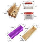 Topika - 7 In 1 Soap Box Kit, Silicone Wooden Soap Molds, Soap Loaf Mould