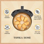 Topika Round Air Fryer Liners Disposable Airfryer Liner for Baking 200Pcs