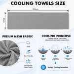 Topika - Cooling Towel Ice Towel, 4 Pcs Cold Towels With Travel Case
