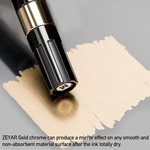 ZEYAR - Golden Liquid Chrome Metallic Marker, Double Tip (0.8mm & 2.5mm)