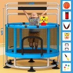 TopikaTrampoline for Kids with Enclosure, Gymnastics Bar & Toy, 140cm