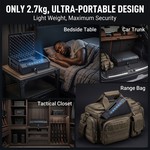 Topika - Electronic Gun Safe For Handgun, Biometric Pistol Lock Box