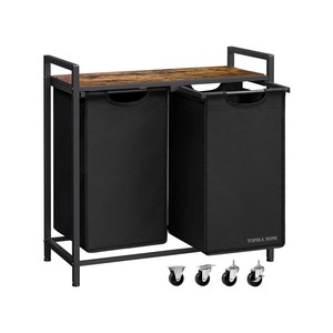 Topika 135L Laundry Sorter with Removable 2 or 3 Hampers, Rolling