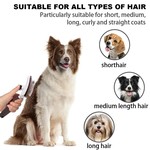 TopikaPet - Dog Grooming Sticker Brush with Snap Fastener, Rubberized Grip