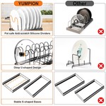 Topika - Expandable Pot and Pan Rack with 13 Adjustable Dividers - 30-58cm