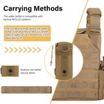 Topika Khaki Waterproof Thigh Bag Tactical Leg Bag with Bottle Holder