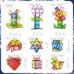 Topika Diamond Window Magnetic Tiles Building Set with Colour Box 120-Piece
