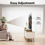 Topika Universal TV Mount Stand With Tempered Glass Base For 32-70" TVs
