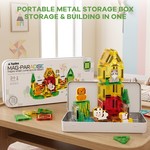 Topika Kids Mini Magnetic Tiles Travel Building Set with Metal Tin Box