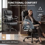 Topika Elite 300 - Executive Leather Office Chair&Ergonomic Lumbar Support