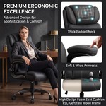 Topika Elite 300 - Executive Leather Office Chair&Ergonomic Lumbar Support