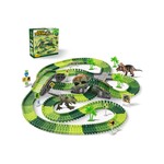 Topika Dinosaur Toys Flexible Track Race Car Playset, Kids Toy for 4+