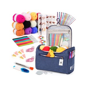 Topika - Chrochet Kit, Beginners Crochet Kit, Crochet Set With Yarn Bag