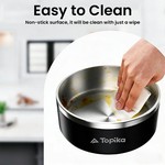 Topika Stainless Steel Dog Bowls No-Slip, Double-Walled Design