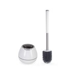 TopikaHome-Silicone Toilet Bowl Brush and Holder Set with Hair Tweezer Clip