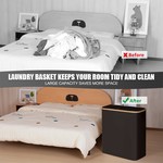 TopikaHome-Laundry Hamper with Lid,140L Collapsible Laundry Basket for Home