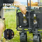 Topika 180L Foldable Camping Wagon Cart with Rear Door& Removable Table Top