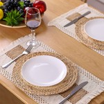 Topika Heat-Resistant Handmade Pure natural materials Placemats Set of 12