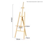 VSelect - Pine Wood Easel Stand, Adjustable Angle, Flexible Slider, 3 Sizes