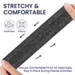 Workout Headbands - Non-Slip Sweat Athletic Hairbands - 24 x 4.5cm - 3 Pack