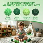Topika 8 Silicone Magnetic Fidget Balls, Sensory Stress Relief Stim Toys