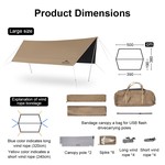 Naturehike Camping Tarp Waterproof Heavy Duty Tent Tarp Sun Shelter