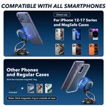 Topika Car Phone Mount, Mobile Phone Car Holder Foldable Magnetic Car Mount