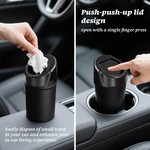 TopikaAuto Car Trash Bin with Lid 2 Pack, Car Garbage Can Storage Device