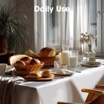 Topika 10pcs Rectangle Table Cloth Disposable White Tablecloth for party