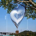 Topika Stainless Steel Heart Reflective Bird Repeller