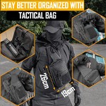 Topika Bag for Men, Tactical Crossbody Big Chest Backpack with Gun Pouch