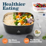 Topika - 60W Electric Lunch Box Food Warmer 1.5L, 20-minute quick heating