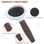 TopikaPet - Dog Slicker Brush for Grooming, Pet Dematting & Deshedding Tool