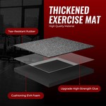 Topika - EVA Rubber, Mat Interlocking Foam Floor Mats Weight Mats, 6/12 Pcs