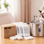 Topika Cat Water Fountain Filter Replacement 8 Filters & 4 Sponges