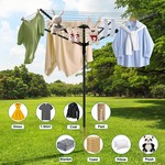 Topika Umbrella Clothesline Outdoor Drying Rack with Cover, 50m Line