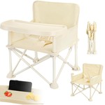 Topika Big Foldable Baby Booster Seat, Portable Chair with Storage Bag