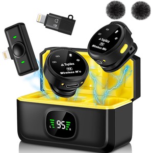 Topika Mini Mic Wireless Microphone for iOS & Android Noise Cancelling