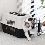 TopikaPet- Top-Load Hard-Sided Dogs, Cats Pet Travel Carrier with Iron Door